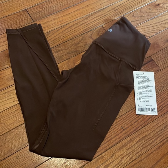 Nwt lululemon align leggings 25” with pockets Java - Picture 11 of 12